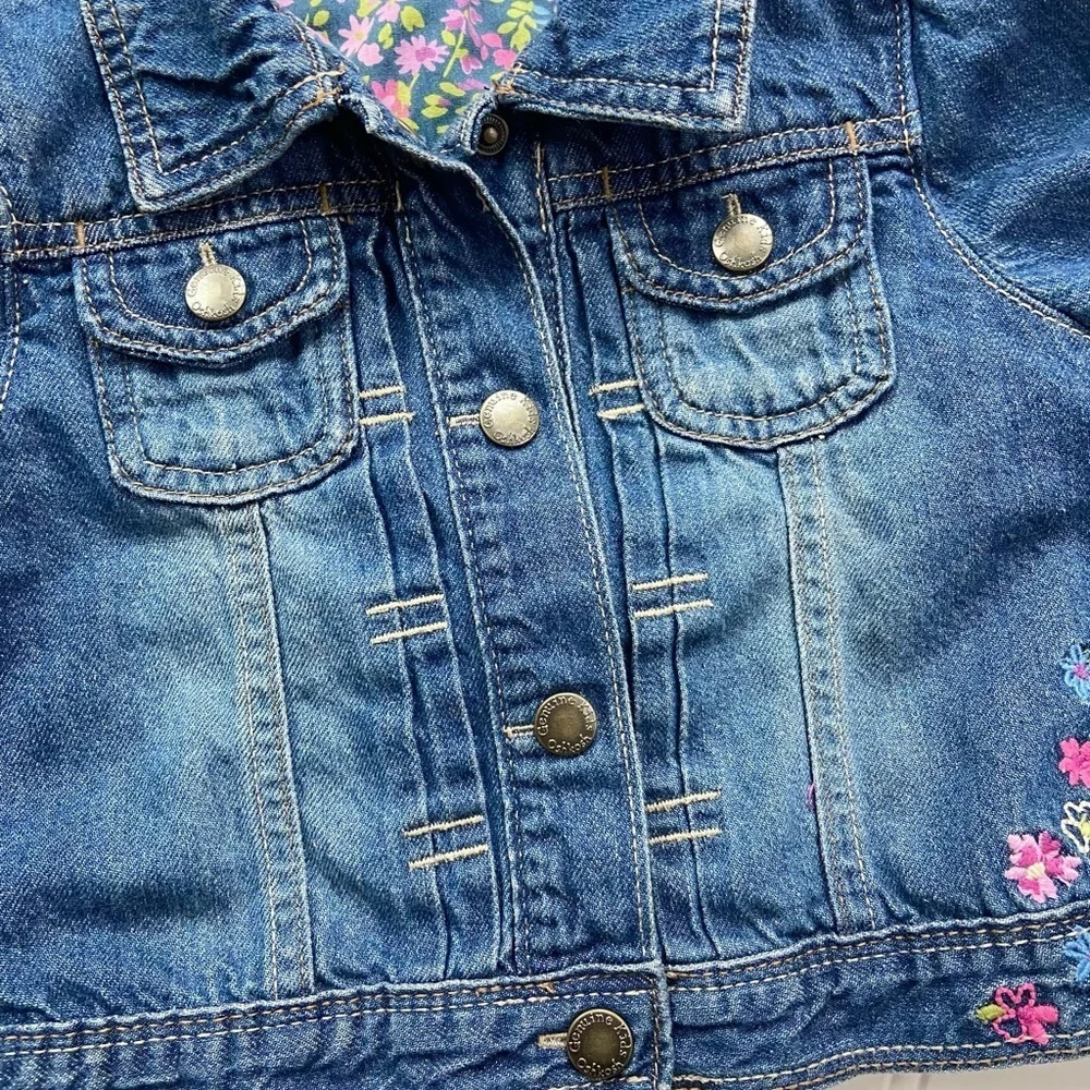 •Oshkosh• floral detail denim jacket